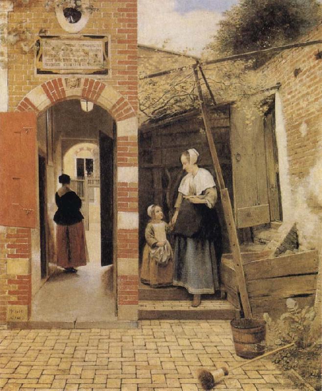 Pieter de Hooch The Courtyard of a House in Delft oil painting image